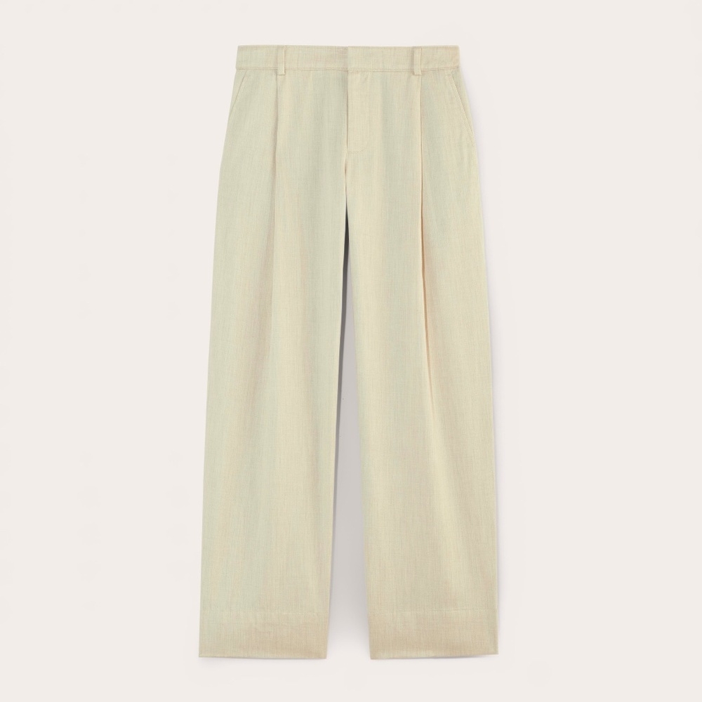 Everlane Women's Low-Rise Chino in Heathered Oat, Size 12